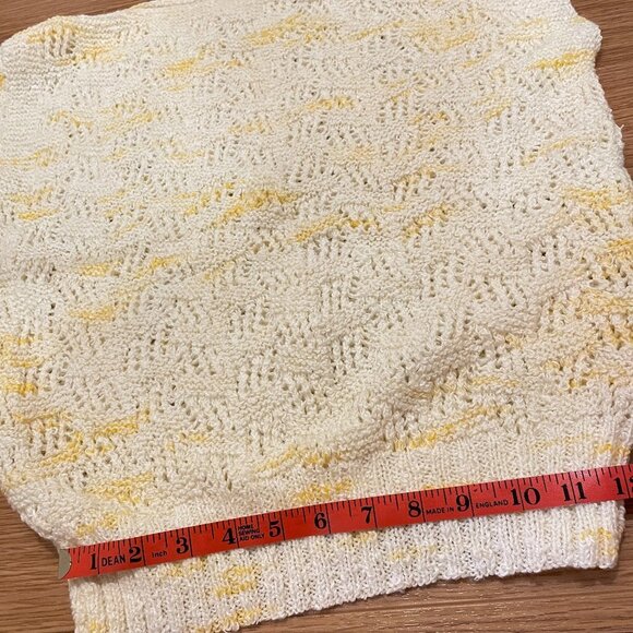 Vintage Handmade Popcorn Sweater Vest - Cream - Picture 12 of 14